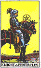 Card Position 10 - Knight of Pentacles 