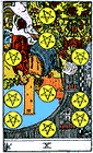 Card Position 9 - 10 of Pentacles Reversed