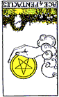 Card Position 1 - Ace of Pentacles Reversed