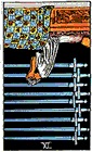 Card Position 2 - 9 of Swords Reversed