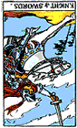Card Position 15 - Knight of Swords Reversed