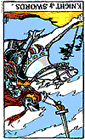 Card Position 19 - Knight of Swords Reversed