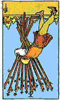 Card Position 6 - 10 of Wands Reversed