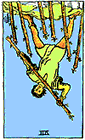 Card Position 6 - 7 of Wands Reversed