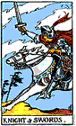 Card Position 10 - Knight of Swords 