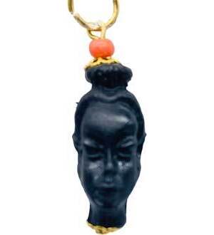 African Head Woman amulet (plastic) African Head Woman amulet (plastic)