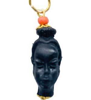 African Head Woman amulet (plastic)