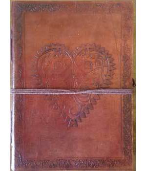 5" x 7" Heart leather blank book w/cord 5" x 7" Heart leather blank book w/cord