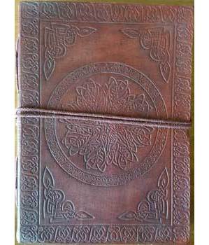 5" x 7" Celtic Mandala leather blank book w/cord