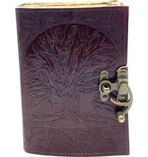 Tree of Life Aged Looking Paper leather w/ latch