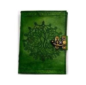 Green Tree of Life Leather with Latch