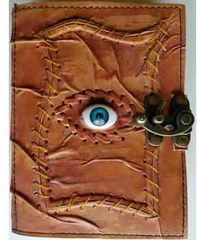 All Knowing Eye leather blank book w/ latch