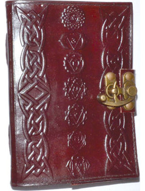 Chakra leather blank book w/ latch Chakra leather blank book w/ latch