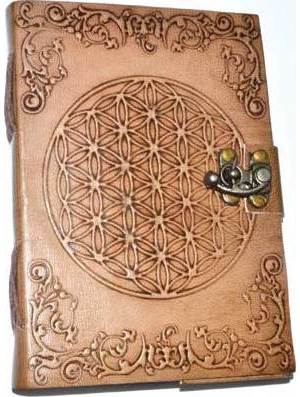 5" x 7" Flower of Life Embossed leather w/ latch 5" x 7" Flower of Life Embossed leather w/ latch