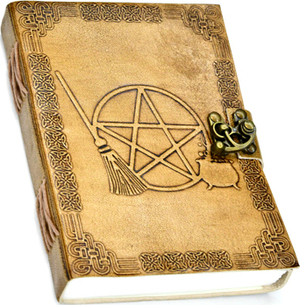 5" x 7" Broom Pentagram Embossed leather w/ latch