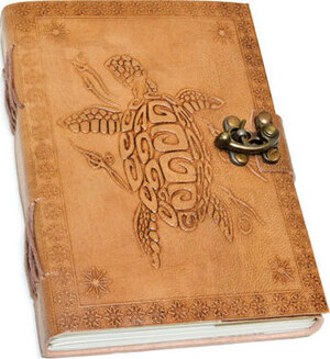 5" x 7" Turtle Embossed leather w/ latch