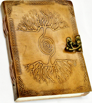 5" x 7" Double Tree Embossed leather w/ latch