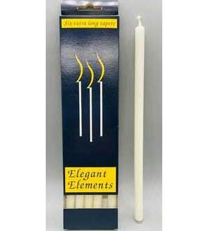 10" Ivory Chime Candles 6 pack