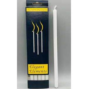 10" White chime candle 6 pack