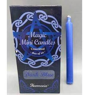 1/2" dia 5" long Dark Blue chime candle 20 pack