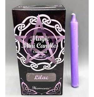 1/2" dia 5" long Lilac chime candle 20 pack