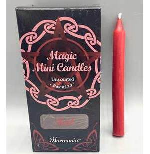 1/2" dia 5" long Red chime candle 20 pack