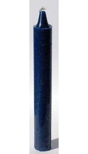 Blue Taper Candle 6"