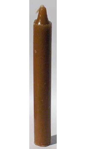 Brown Taper Candle 6"