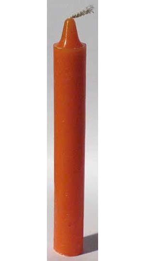 Orange Taper Candle 6"