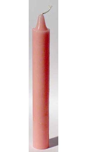 Pink Taper Candle 6"