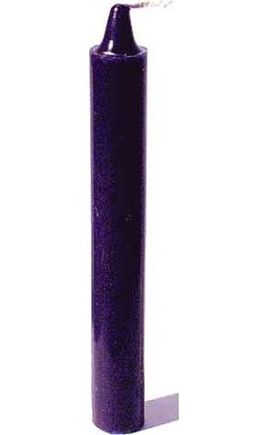 Purple Taper Candle 6"