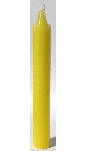 Yellow Taper Candle 6"
