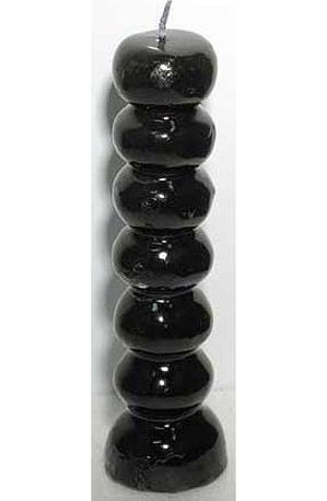 Black Seven Knob Candle