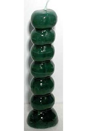 Green Seven Knob Candle