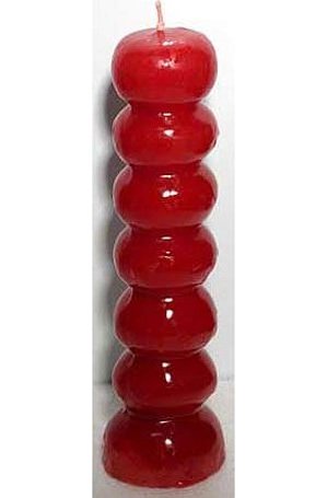 Red Seven Knob Candle