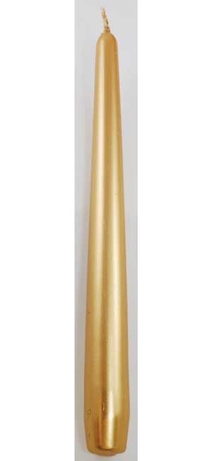 Gold Taper Candle 9"