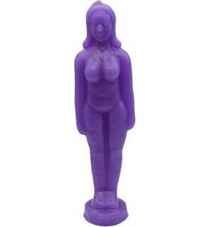 6 3/4" Purple Woman candle 6 3/4" Purple Woman candle