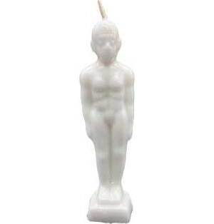 6 3/4" White Man candle 6 3/4" White Man candle