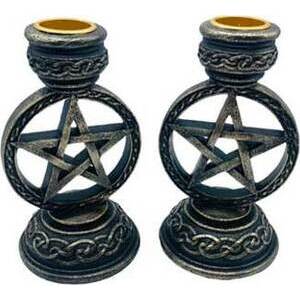 (set of 2) 5 1/2" Pentagram taper holder