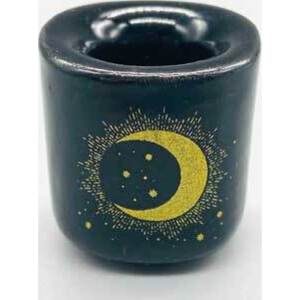 Moon & Star Black ceramic holder