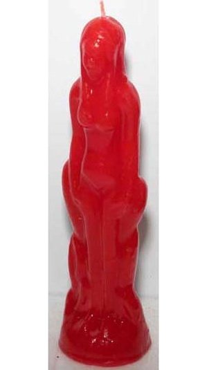 Red Female Figure Candle