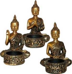 Buddha Tealight Holder (set of 3)