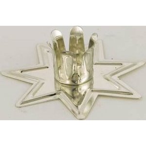 Silver-toned Fairy Star Chime Candle Holder