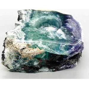 3-5" Rough Fluorite tealight holder