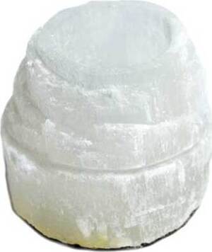 2 1/2" Selenite Iceberg tealight holder