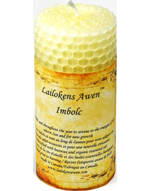 4" Imbolc Sabbat Lailokens Awen candle