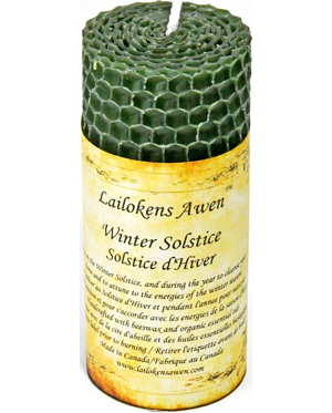 4 1/4" Winter Solstice Altar Lailokens Awen candle