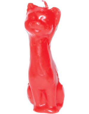 5 1/2" Red Cat candle