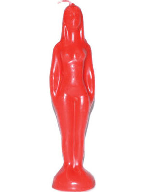 7 1/4" Red Woman candle