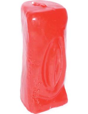 6 1/2" Red Female Gender candle